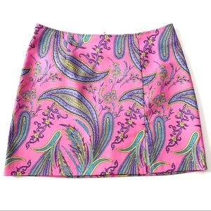 Vintage Pandora Girly Pink Multi Paisley Micro Skirt